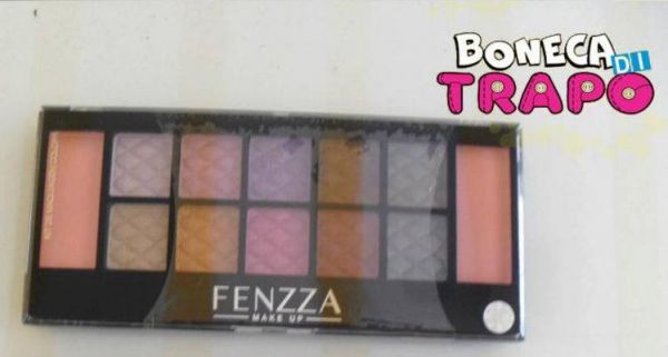 ESTOJO FENZZA 10 SOMBRAS 3D, 2 BLUSHES