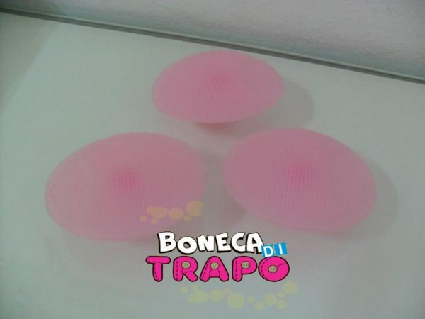 KIT 3 ESPONJAS DE SILICONE PARA LIMPEZA E MASSAGEM FACIAL