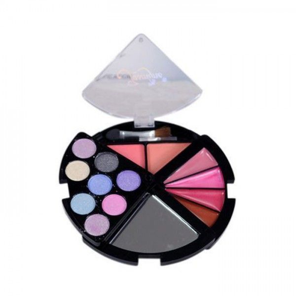 ESTOJO JASMYNE 8 SOMBRAS, 2 BLUSHES E 4 BATONS