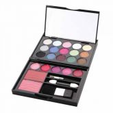 ESTOJO P & W 15 SOMBRAS, 5 BATONS E 2 BLUSHES